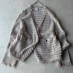 美品/25年モデル☆ウィムガゼット TWEEDYニットジャケット2 麻混