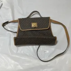 LANCEL ランセル ヴィンテージ ショルダーバッグ 総柄 ブラウン 2way