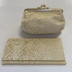 京都発 錦匠 龍村美術織物 数奇屋袋 葡萄唐草文錦（金） ⭐️【日本製