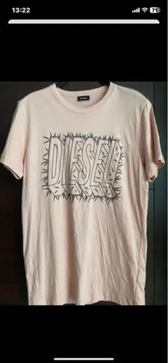DIESEL ピンク ロゴ Tシャツ