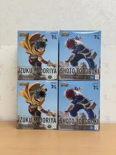僕のヒーローアカデミア XrossLink 緑谷出久 轟焦凍 フィギュア 4個