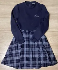 ポンポネットジュニア　ドッキング長袖ワンピース　140