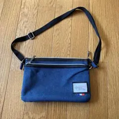 ネイビー ショルダーバッグ　サコッシュバッグ