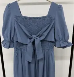 mily bilet ビッグリボン使いシャーリングワンピース XL