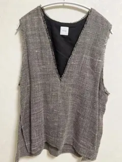 リネンツイードベスト