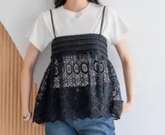 【GW限定値引き中】バテンレースキャミ　LOWRYS FARM
