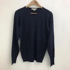 JOHN SMEDLEY ネイビー Vネックニットのサムネイル