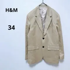 H&M テーラードジャケット ベージュ ゴールド　結婚式　きれいめ　上品