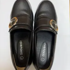 Lovetoxic ブラックローファー Ｌサイズ