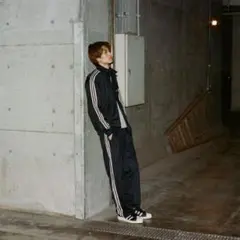 adidas メンズ ジャージ セットアップ 大人気のトレフォイルロゴ M