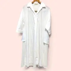 美品ティティレートヴァレット 異素材レイヤード ロングシャツワンピース ゆったりのサムネイル