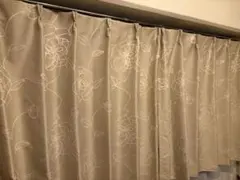 【マナベインテリア】遮光2級洗濯OK ドレープカーテン 100×90×2枚組