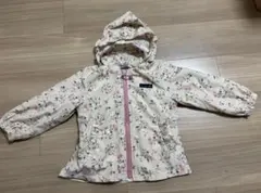 花柄フード付きウインドブレーカー100cm 取り外し可能インナー付き