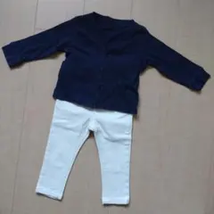 プティマイン　パンツ80 ユニクロ　カーディガン80