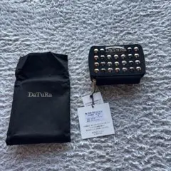 DaTuRa スタッズ付き 三つ折り財布 ブラック DTR-503 完全新品