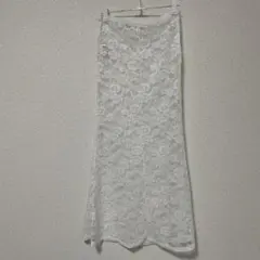 SHEIN シアーレーススカート ホワイトXS