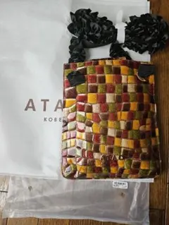 新品未使用ATAO モザイクペタンコポシェット アドリアエメラルド 