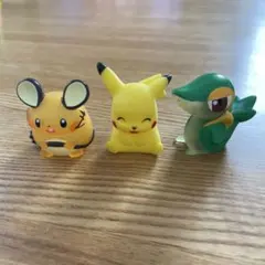 ポケモン ピカチュウ デデンネ ツタージャ 指人形 ソフビ フィギュア 3個