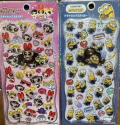 パワーパフガールズ　ミニオン　プチドロップステッカー