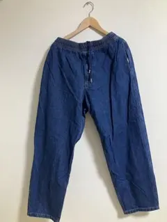 【BEAMS】ダークブルー イージーパンツ ゴムウエスト