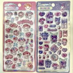 海外限定版 クロミマイメロ ボンボンドロップシール2枚