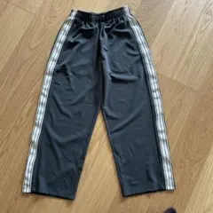 コカサイドストライプ ワイドパンツ グレー