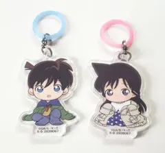 名探偵コナン　ふらっとめじるしアクセサリー　ちぢませ隊ver.　工藤新一・毛利蘭