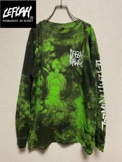 ★タイダイ★ LEFLAH レフラー 長袖Tシャツ 緑 ロンT デカロゴのサムネイル