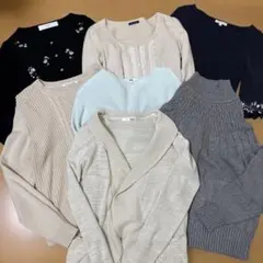 レディース トップス　長袖　ニット 7点セット まとめ売り　Mのサムネイル