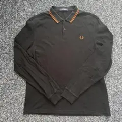 フレッドペリー　長袖　ポロシャツ　ブラック系　サイズXL