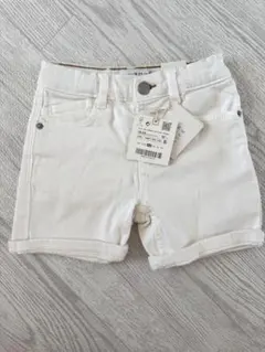 ZARA ホワイトデニムショートパンツ 18-24ヶ月