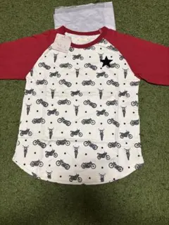 バイクプリント長袖カットソー 七分袖