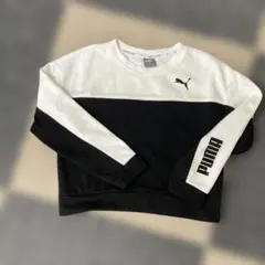 PUMA トレーナー 140サイズ ホワイト/ブラック