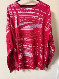 TAAKK ニット メンズ レディース ユニセックス 赤 デザイン