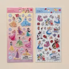 ディズニープリンセス・不思議の国のアリス ペタペタシール DAISO