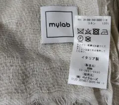 美品新品未使用mylab リネン100%ベージュストール　イタリア製 NOBLE
