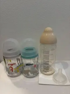 Pigeon哺乳瓶2本(160ml)＋ChuChu哺乳瓶1本(240ml)