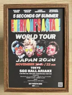 5 Seconds of Summer フライヤー ポスター風 額装品a
