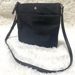 美品✨ ケイトスペード ジェイ ナイロン フラット クロスボディ バッグ 黒