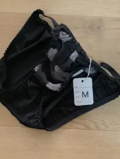 必ずプロフィール拝見　ストライプデザイン 黒 Mサイズ ショーツ