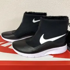 新品未使用 Nike ファー付きブーツ ブラック黒色 24cm タンジュン