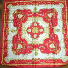 装飾的模様シルクスカーフ　 イタリア製