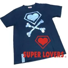 スーパーラヴァーズ　ロゴ　ビッグ　Tシャツ　黒　ブラック　シルバー　ドクロのサムネイル