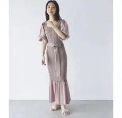 新品タグ付き　LaboutiqueBonBon 異素材ドッキングワンピース