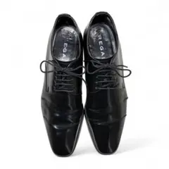 REGAL リーガル 革靴 24.5 プレーントゥ ブラック ビジネスシューズ
