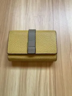 LASIEM 三つ折り財布　イエロー×グレージュ