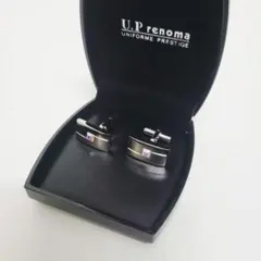 美品✨ renoma レノマ カフス カフリンクス ロゴ シルバー