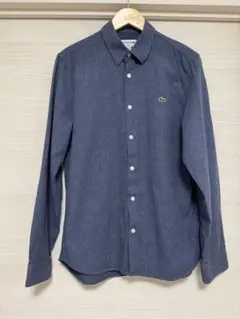 LACOSTE ラコステ 長袖シャツ ネイビー メンズ US M