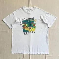 90s SOLANO STROLL フェス アート白Tシャツ カエル 魚 一点物のサムネイル