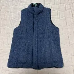 JOEY FACTORY ネイビー ケーブルニット ベスト M